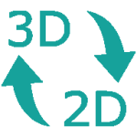 Draw in 2D & View in 3D icon