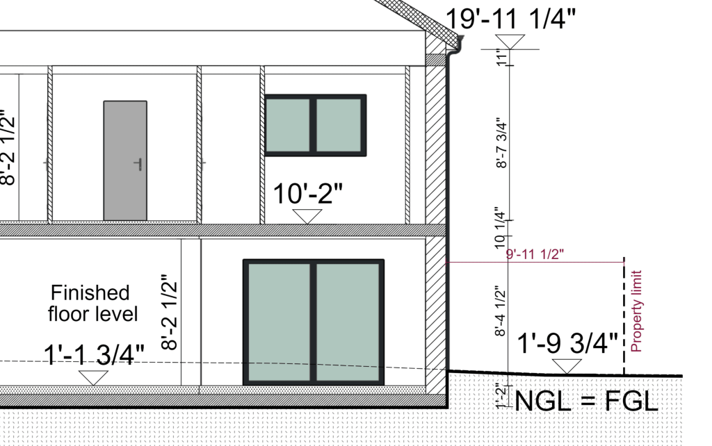 elevation dimensions in cedreo