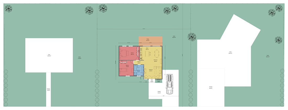 2D site plan designed with Cedreo