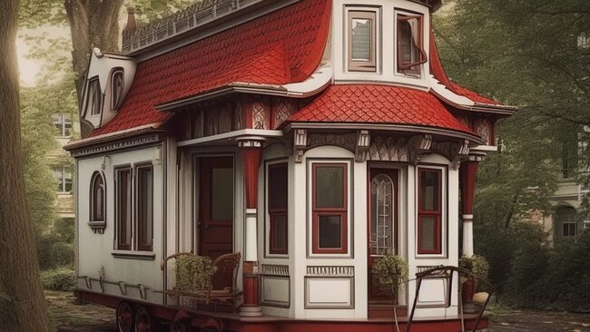 Victorian style tiny house