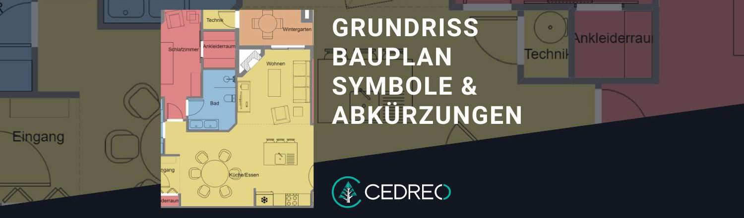 Header blog post Grundriss Bauplan Symbole