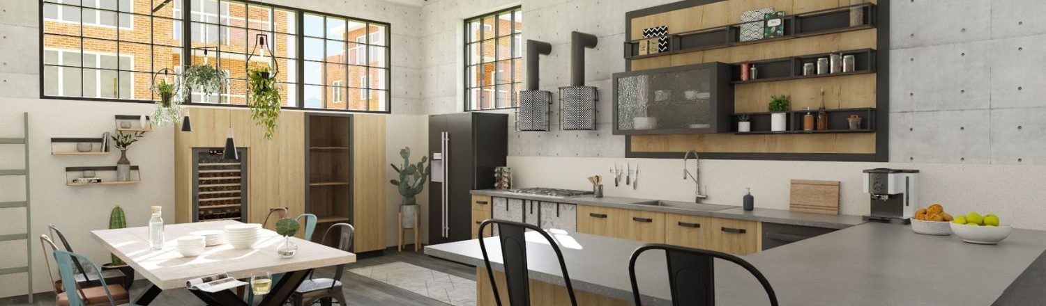 Header blog post U-shaped kitchen