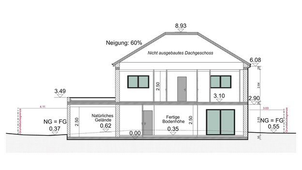 Mit Cedreo erstellter Schnitt