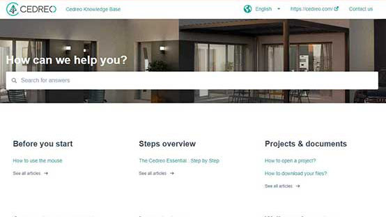 Cedreo knowledge base