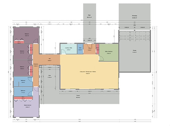 Example of as-built drawing designed with Cedreo