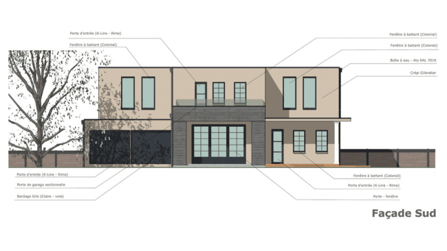 plan de façade créé avec Cedreo