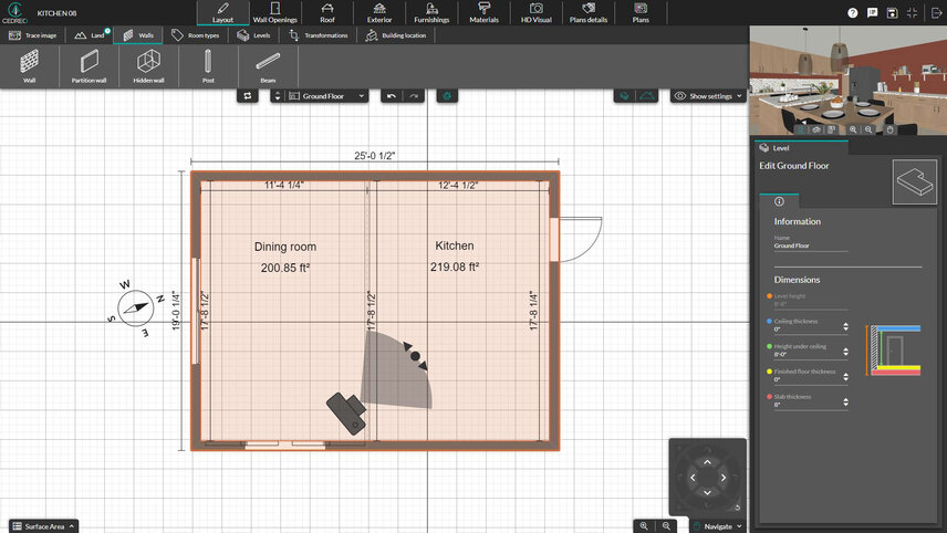 screenshot layout step Cedreo