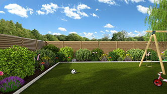 Landscape 3D rendering made with Cedreo