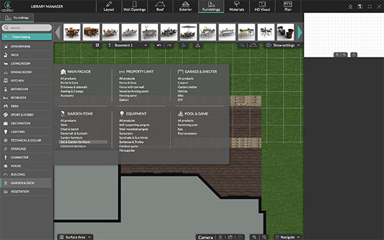 Cedreo UI shot outdoor furnishing