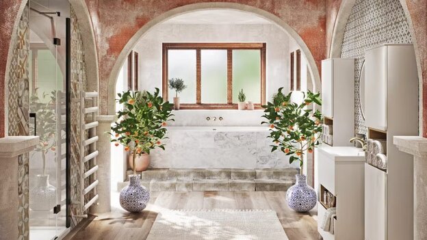 Mediterranean bathroom example