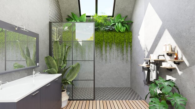 natural modern bathroom