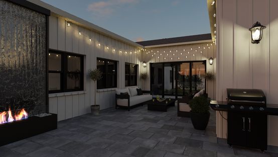 Iluminación ambiental para patios 