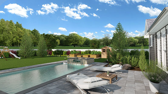 Landscape rendering designed with Cedreo