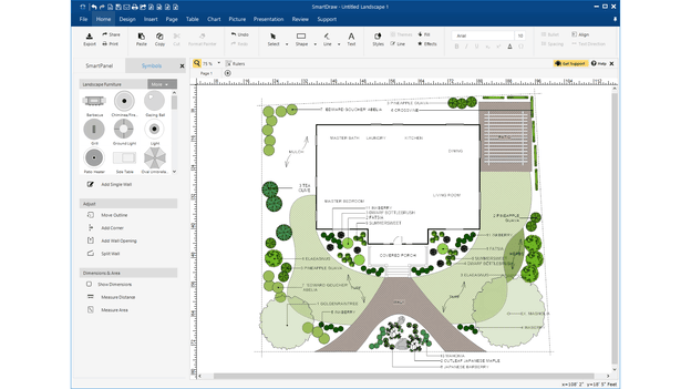 Smartdraw landscape design