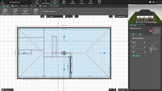 UI shot Cedreo roof step