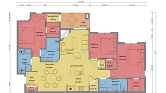 apartment 2D floor pan made with Cedreo