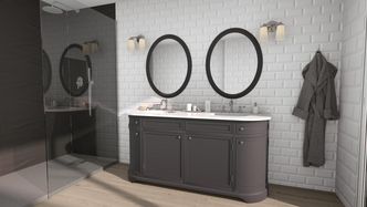 bathroom with dual vanity