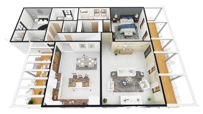 3D floor plan example