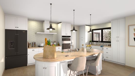 3D render of a kitchen designed with Cedreo