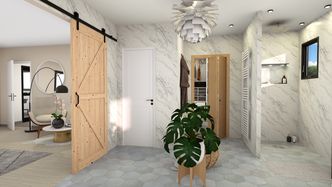 3D master bathroom rendering