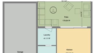 2D Patio Layout designed with Cedreo