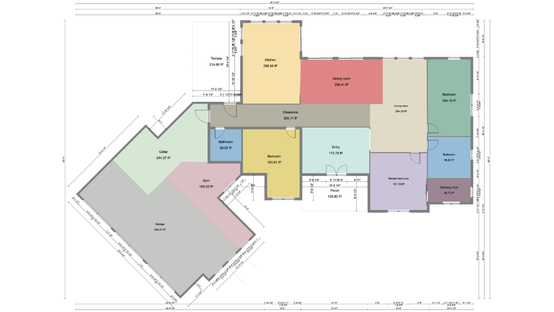 2dfloor plan designed with Cedreo