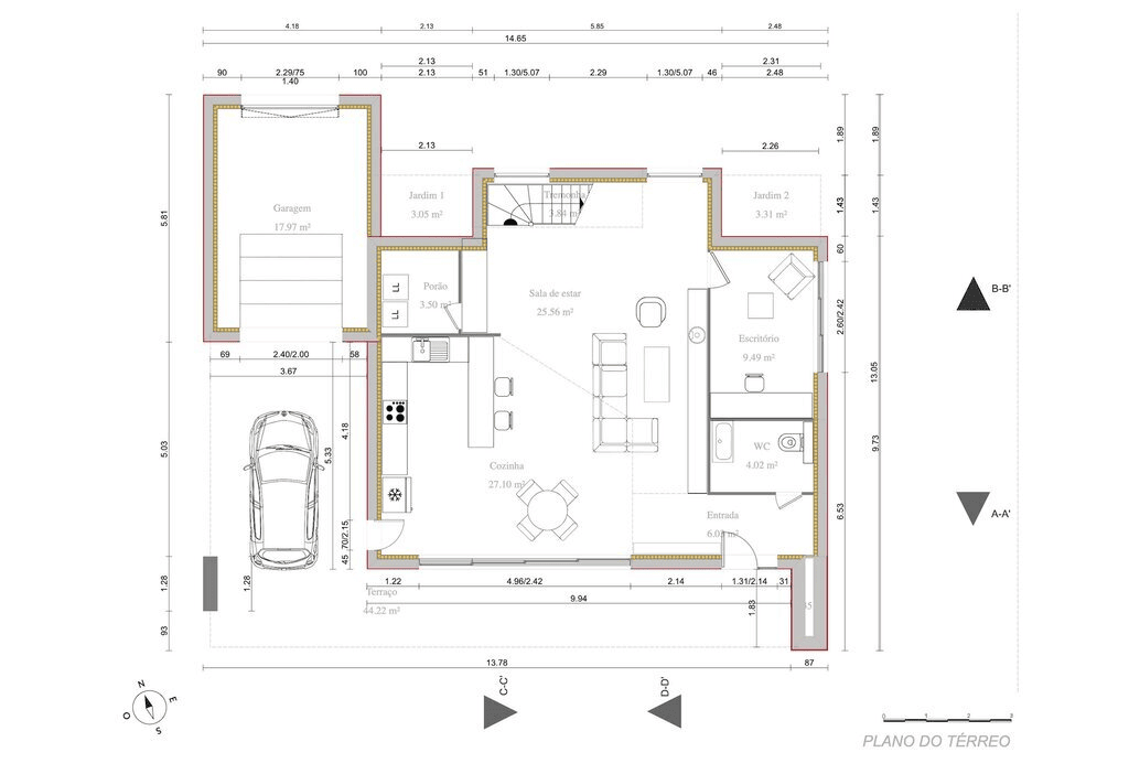 plano 2D casa Cedreo