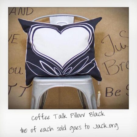 Coffee Talk Pillow Black